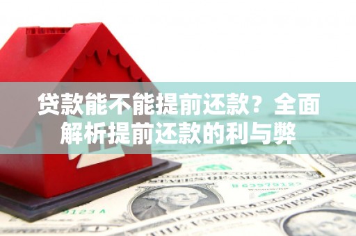 南竿贷款能不能提前还款？全面解析提前还款的利与弊