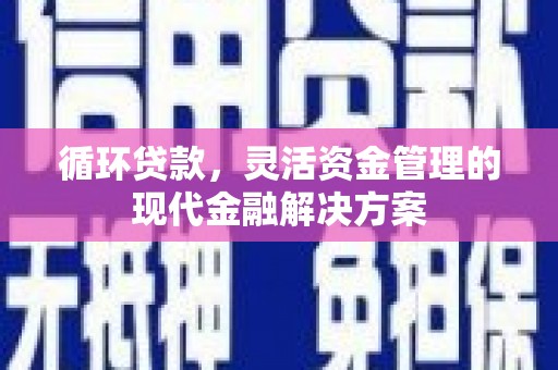 南竿循环贷款，灵活资金管理的现代金融解决方案