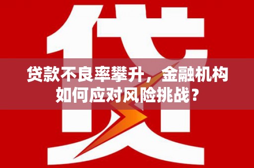 南竿贷款不良率攀升，金融机构如何应对风险挑战？