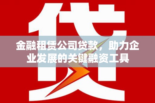 南竿金融租赁公司贷款，助力企业发展的关键融资工具