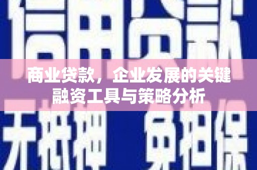 南竿商业贷款，企业发展的关键融资工具与策略分析