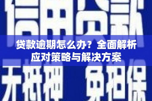 南竿贷款逾期怎么办？全面解析应对策略与解决方案