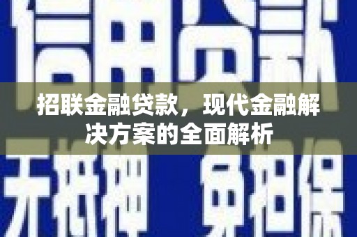 南竿招联金融贷款，现代金融解决方案的全面解析
