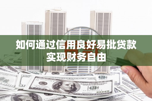 南竿如何通过信用良好易批贷款实现财务自由