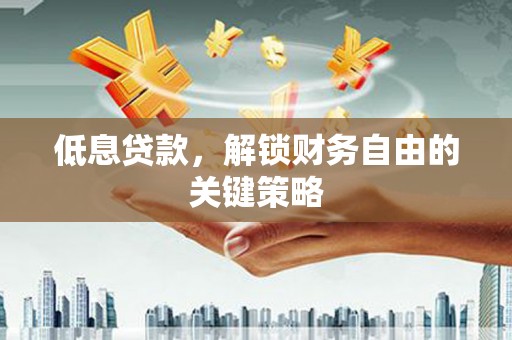 南竿低息贷款，解锁财务自由的关键策略