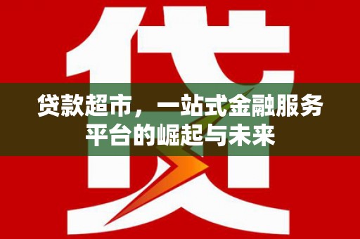 南竿贷款超市，一站式金融服务平台的崛起与未来