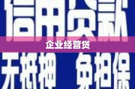 南竿企业经营贷