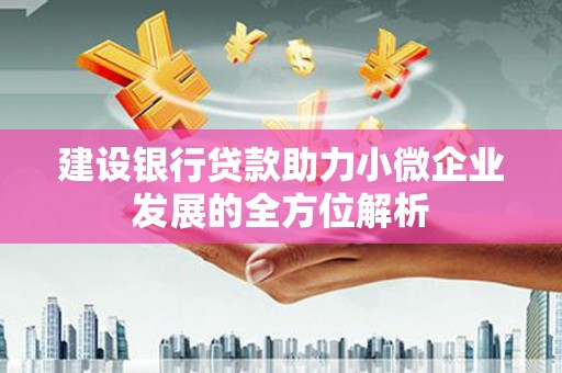 南竿建设银行贷款助力小微企业发展的全方位解析